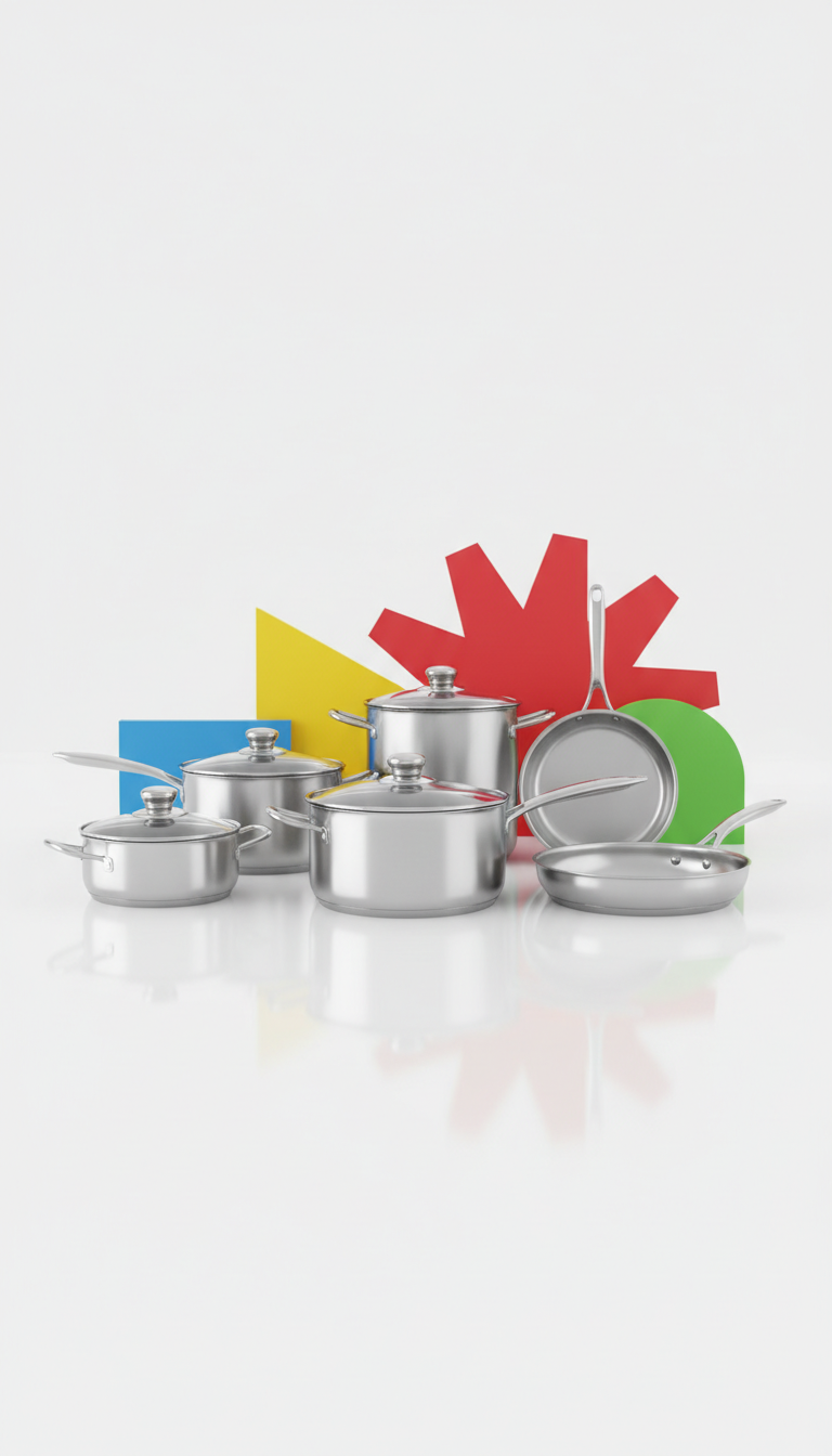 Stainless Steel 10-Piece Cookware Set